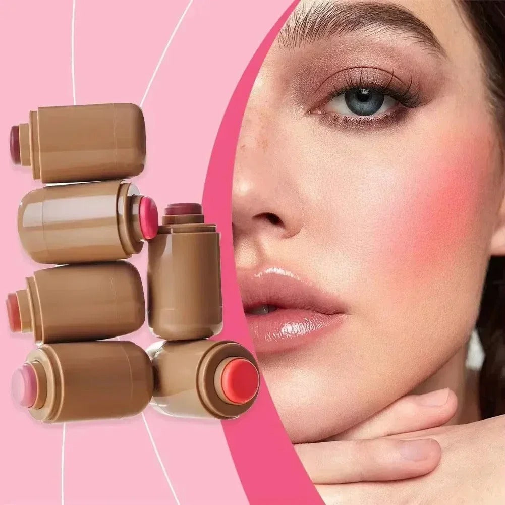 2-in-1 “PiggyGlow” Cream Blush - Lips & Cheeks, Long-Lasting Natural Effect
